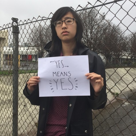 "Yes Means Yes," senior Annabel Gong firmly states.