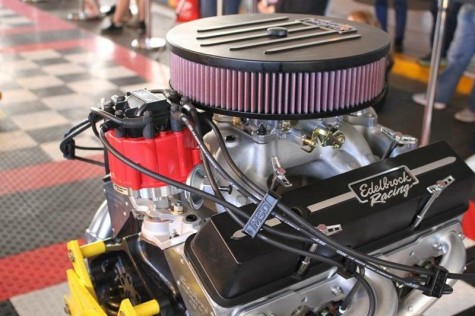 A completed Edelbrock Racing engine (Courtesy of MSD Performance Social Media Photography).