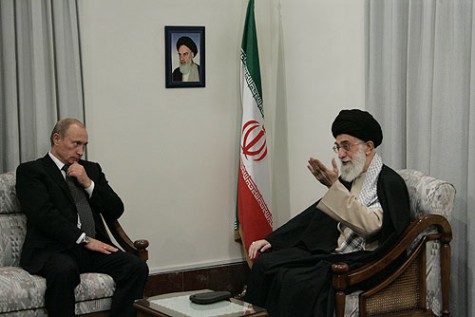 (Credit: Presidential Press and Information Office of the Russian Federation) Vladimir Putin and Ali Khamenei, the leaders of Russia and Iran respectively, are two major backers of the Assad Regime in Syria. Iran has been invited to an international in Vienna with regard to the war in Syria, among other issues. 