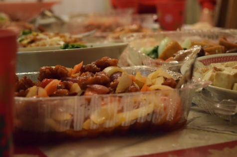 On Lunar New Year, my family eats traditional Chinese food. (Annabel Gong)