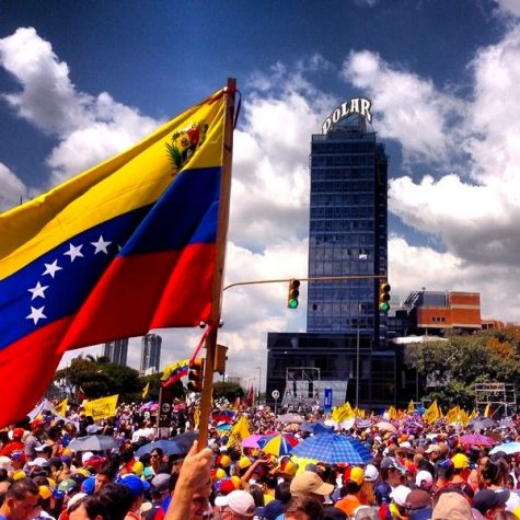 Courtesy of Durdeneta.  A peaceful protest against the government happening in Venezuela.