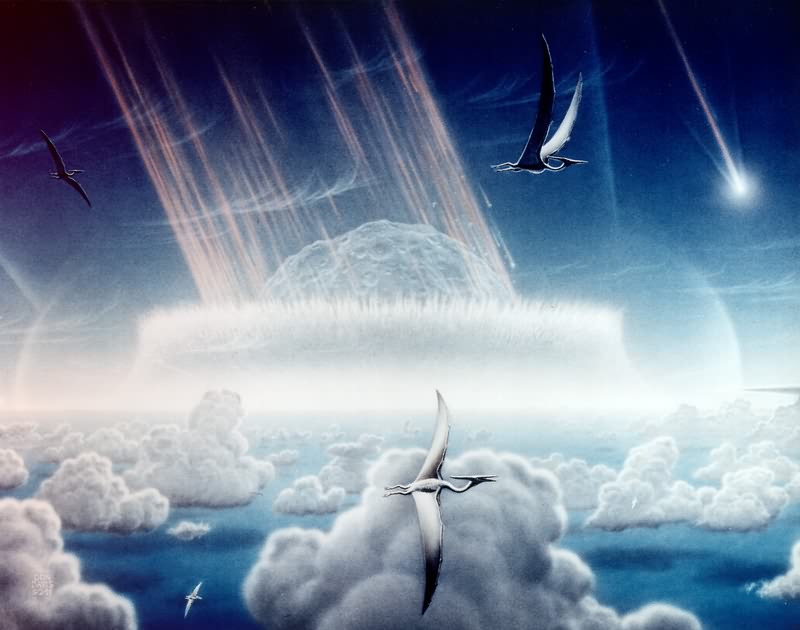 Courtesy of Anonymous. A concept illustration of the meteor that annihilated 90% of Earths population 66 million years ago.