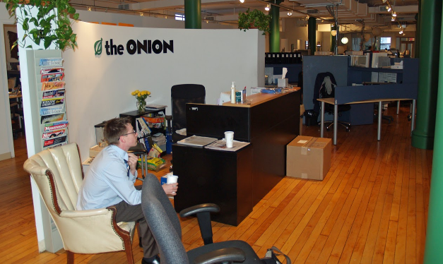 Courtesy of David Shankbone.
 
The Onion employs full and part time staff to write for the publication.