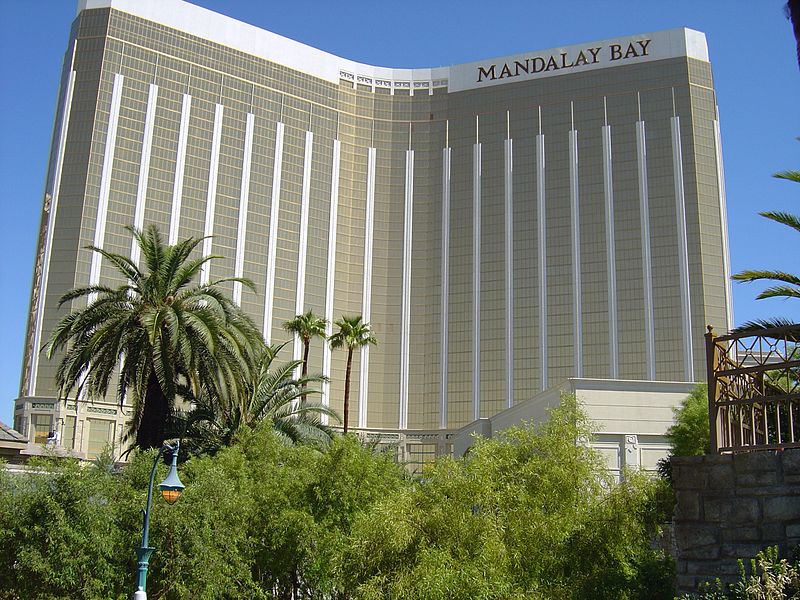 Courtesy of Cookaa Via Wikicommons. The Mandalay Bay Hotel, the site of where Paddock was staying.