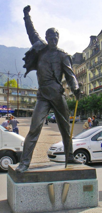 COURTESY OF PARANOID
A statue of rock legend, Freddie Mercury, stands tall in Montreux, Switzerland.
