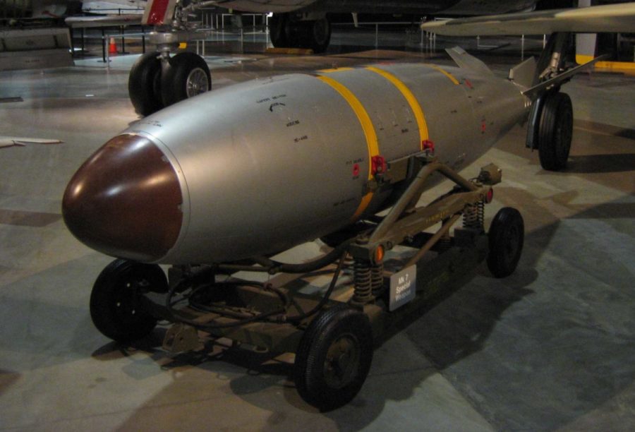 A Mark 7 Nuclear Bomb at the National Museum of the United States Air Force. 
