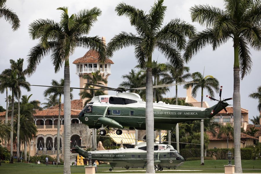 Picture of Trump landing at the Mar-a-Lago estate in 2019. The same estate was the subject of the FBI raid.  

Courtesy of Trump White House Archived