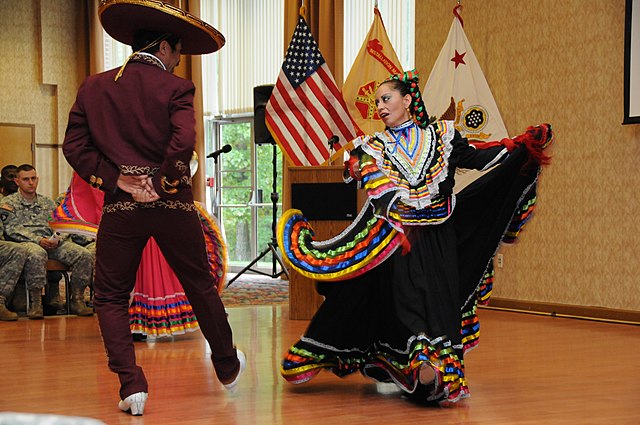 The picture shows the art aspect of Hispanic Heritage Month: dancing. Courtesy of Ashley Henry.