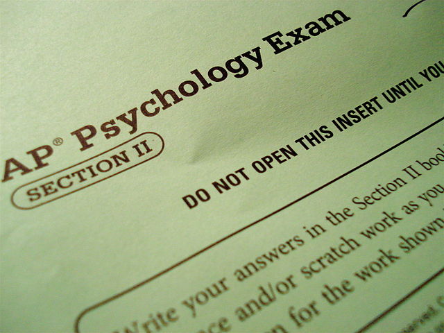 AP Psychology Exam. In courtesy of Alton