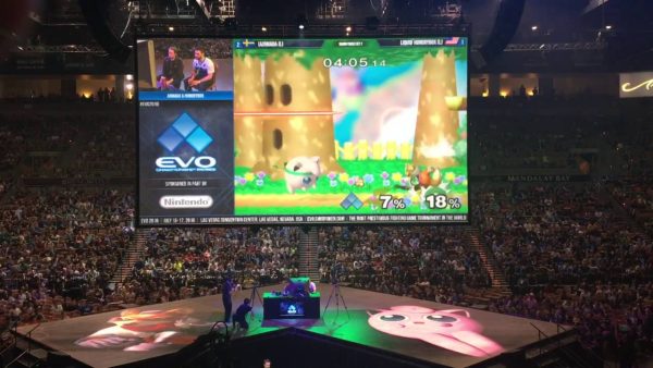 Winners finals of the 2016 EVO Smash Bros. Tournament.