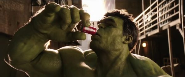 Hulk vs Antman in a Super Bowl ad for Coke.