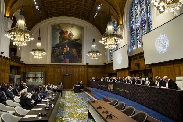 Interior of the ICJ as it decided on another provisional decision, in 2016. The final ruling was given in 2020