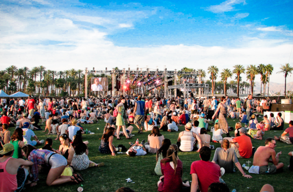 The main field outside of the Coachella main stage. 