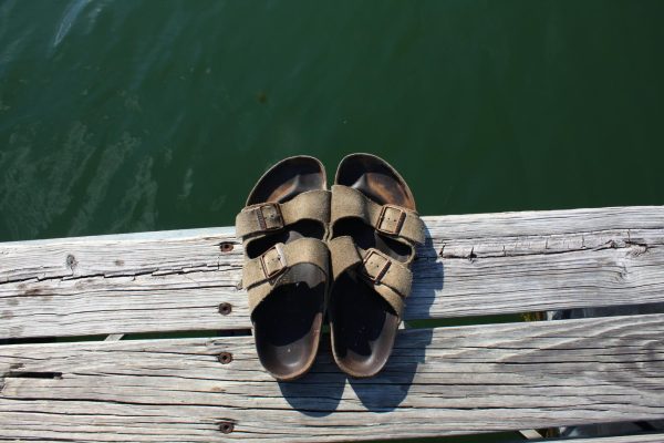 Birkenstock Arizona, a classic Birkenstock model currently popular among teens. 

Courtesy of Aaron Vazquez