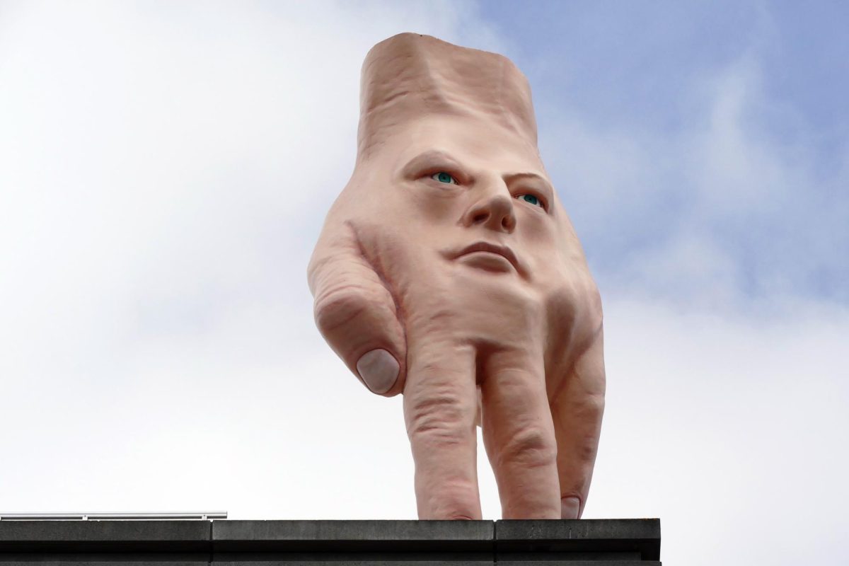 Quasi, a hand sculpture previously found above the Christchurch Art Gallery in New Zealand, has been relocated to Australia