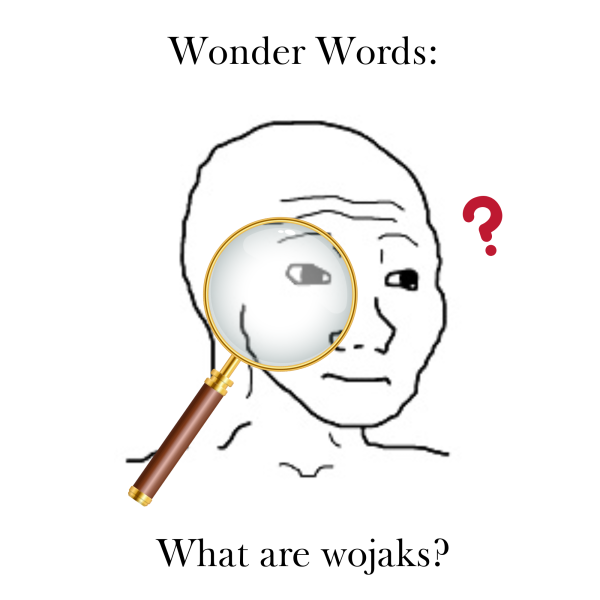 Picture of a wojak with a magnifying glass. 