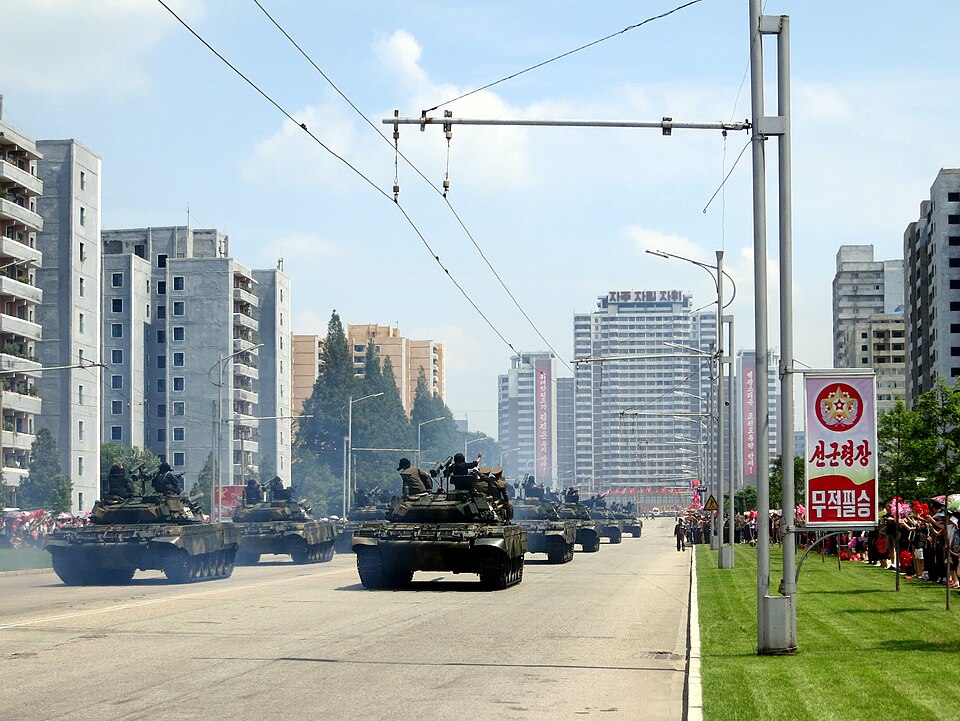 North Korean military parade.