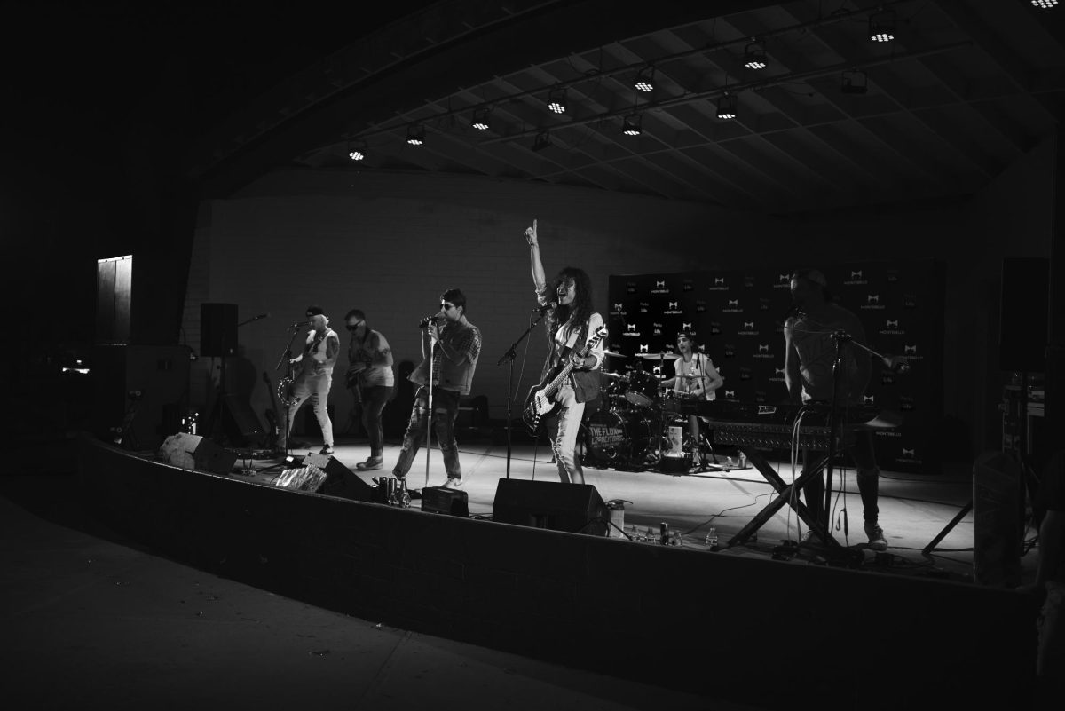 Flux Capacitors band perform live on stage in LA. Courtesy of Rohan Sainani.   
