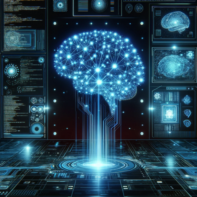 An abstract representation of AI and the human mind.