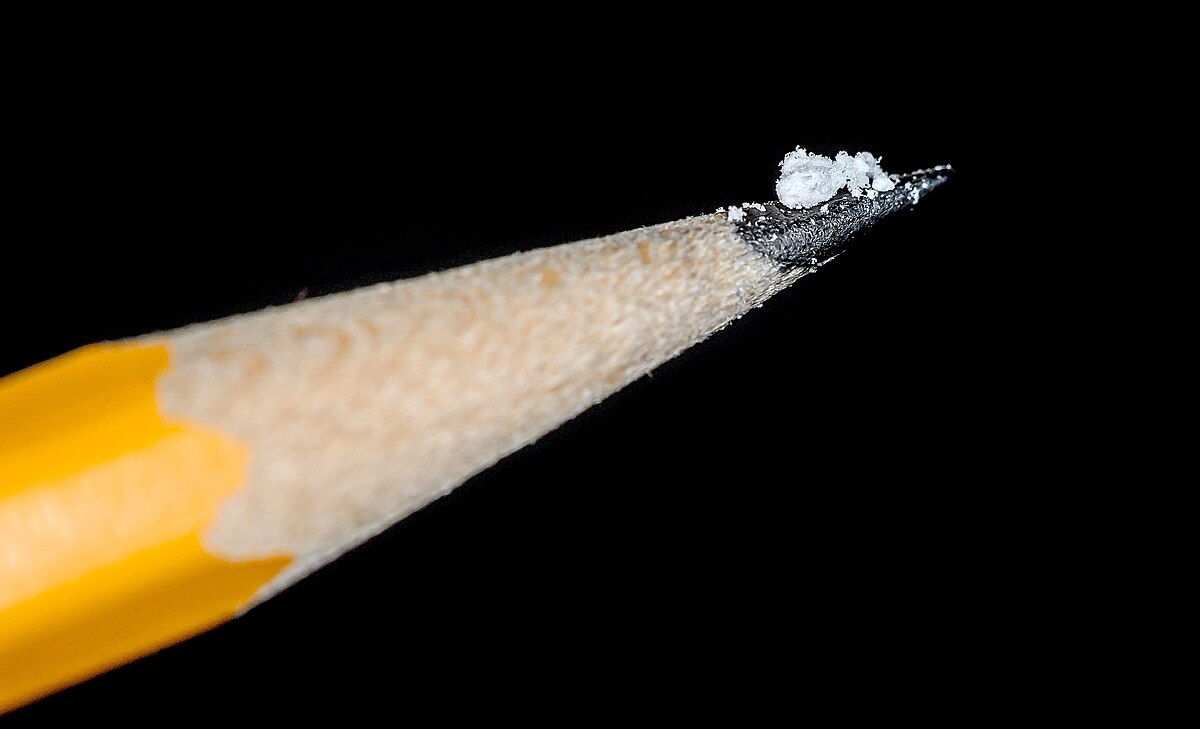 2 milligrams of fentanyl, as shown on the tip of this pencil, can be lethal.
