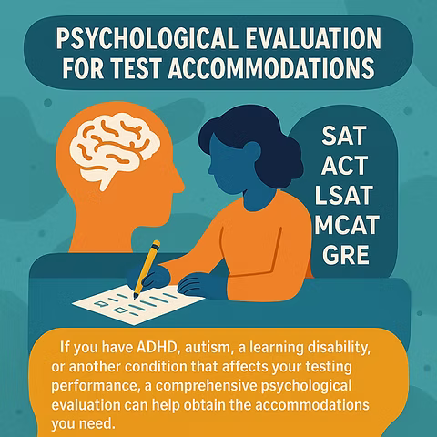 Psychological Evaluations for Test Accommodations.
